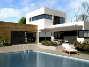 Maison avec toit terrasse