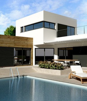 Maison avec toit terrasse
