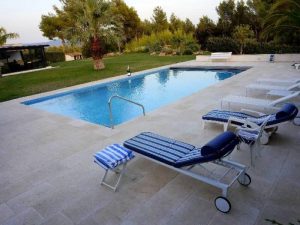 Terrasse en pierre calcaire d'Egypte