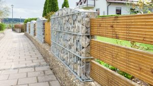 cloture bois et gabion