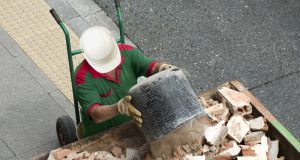 évacuation debris gravats chantier