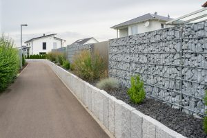 mur de coture gabion beton bois