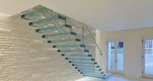 escalier verre